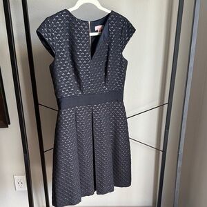 Elegant Black Patterned Dress